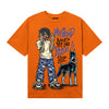 Orange, Black and White Sneakers DopeSkill T-Shirt My Grind Won't Let Me Lose Graphic Streetwear - Orange