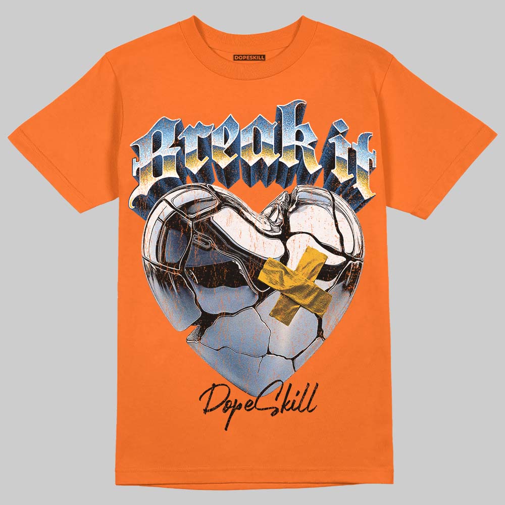 Orange, Black and White Sneakers DopeSkill T-Shirt Break It Graphic Streetwear - Orange