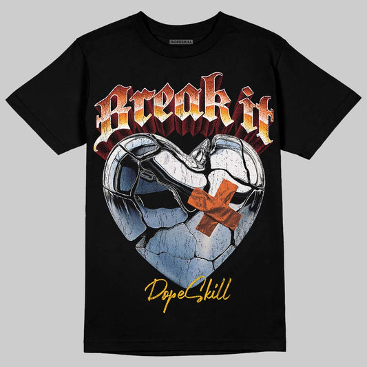 Orange, Black and White Sneakers DopeSkill T-Shirt Break It Graphic Streetwear - Black