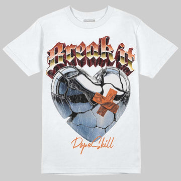 Orange, Black and White Sneakers DopeSkill T-Shirt Break It Graphic Streetwear - White