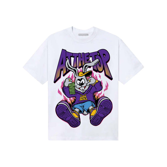PURPLE Sneakers DopeSkill T-Shirt At The Top Graphic Streetwear - White