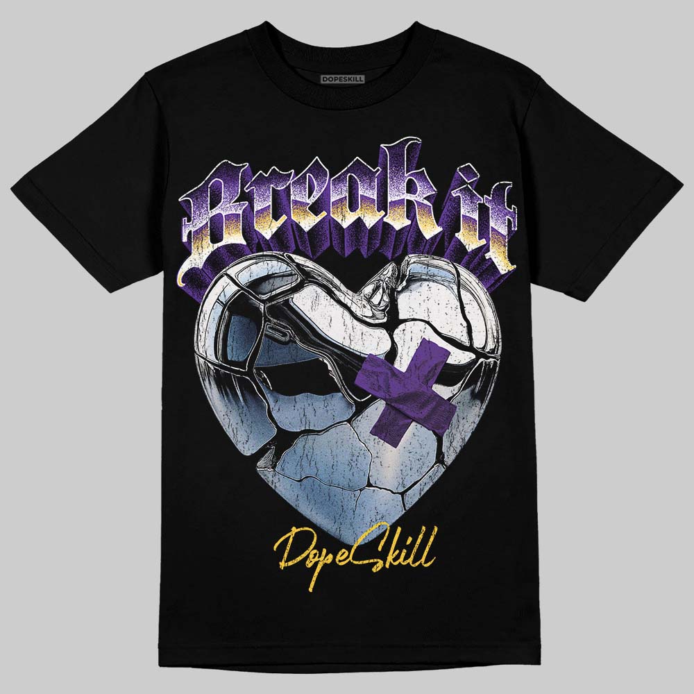 PURPLE Sneakers DopeSkill T-Shirt Break It Graphic Streetwear - Black