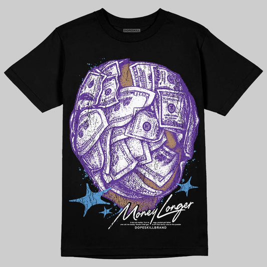 PURPLE Sneakers DopeSkill T-Shirt Money Longer Graphic Streetwear - Black