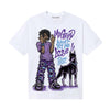PURPLE Sneakers DopeSkill T-Shirt My Grind Won't Let Me Lose Graphic Streetwear - White