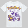PURPLE Sneakers DopeSkill T-Shirt Feeling Lucky Graphic Streetwear - White
