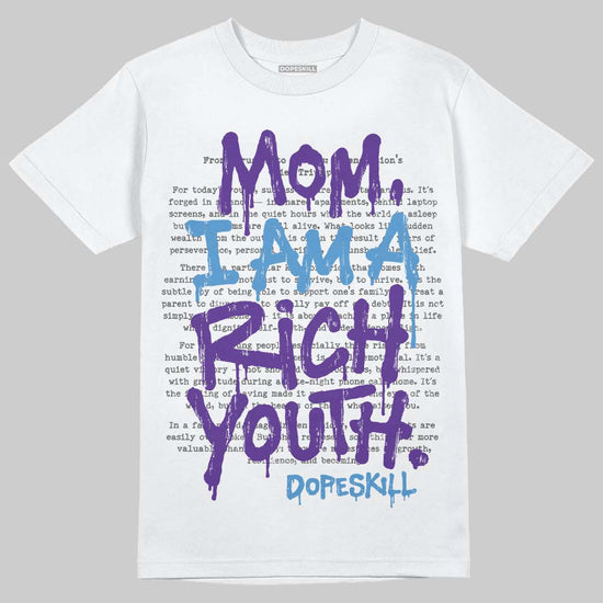 PURPLE Sneakers DopeSkill T-Shirt Mom, I Am A Rich Youth Graphic Streetwear - White