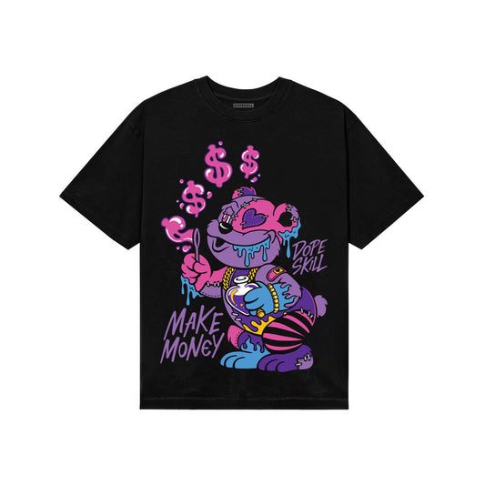 PURPLE Sneakers DopeSkill T-Shirt Make Money Graphic Streetwear - Black