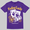 PURPLE Sneakers DopeSkill T-Shirt Feeling Lucky Graphic Streetwear - Purple