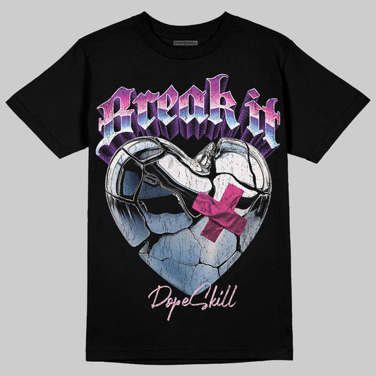 Pink Sneakers DopeSkill T-Shirt Break It Graphic Streetwear - Black