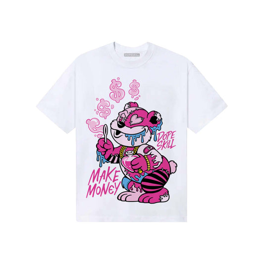Pink Sneakers DopeSkill T-Shirt Make Money Graphic Streetwear - White
