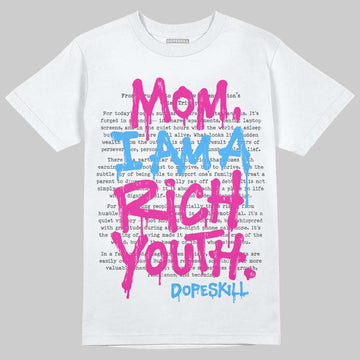 Pink Sneakers DopeSkill T-Shirt Mom, I Am A Rich Youth Graphic Streetwear - White