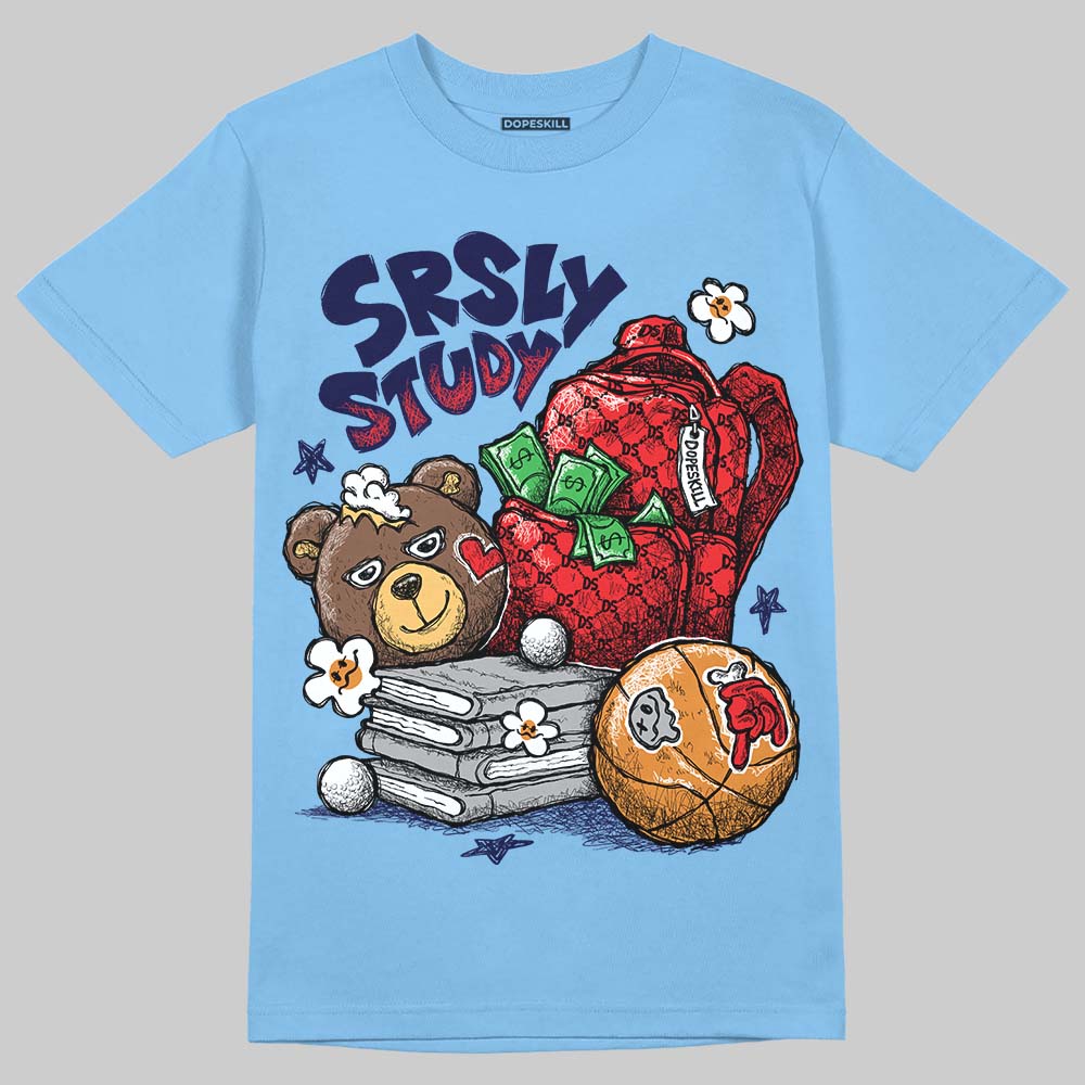 Jordan 9 Powder Blue DopeSkill T-Shirt Fear Fuels The Hustle Graphic Streetwear - Sky Blue