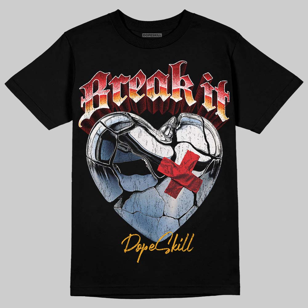 Red Sneakers DopeSkill T-Shirt Break It Graphic Streetwear - Black