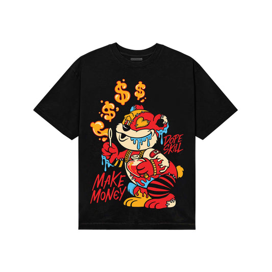 Red Sneakers DopeSkill T-Shirt Make Money Graphic Streetwear - Black