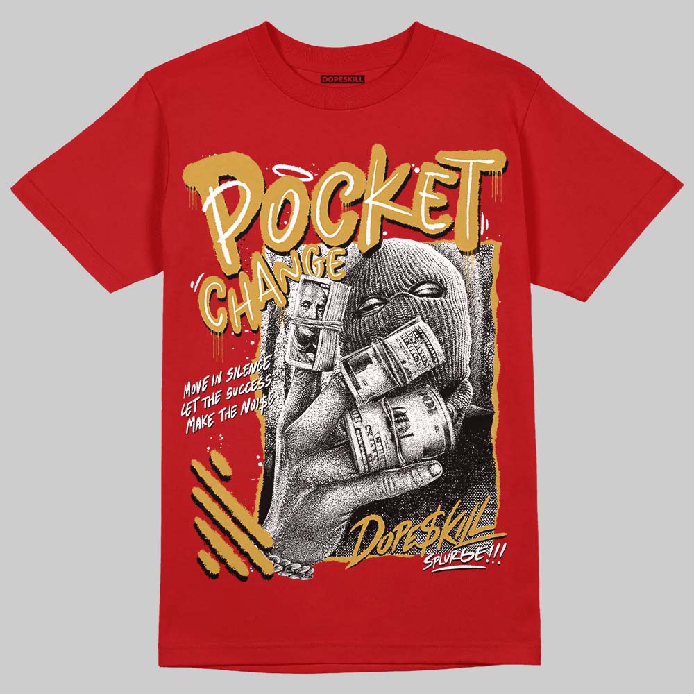 Red Sneakers DopeSkill T-Shirt Pocket Change Graphic Streetwear - Red