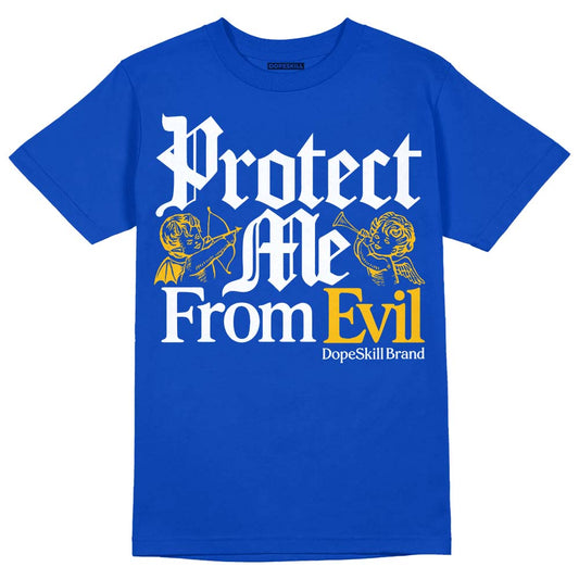 Royal Blue Sneakers DopeSkill Royal Blue T-Shirt Protect Me From Evil Graphic Streetwear