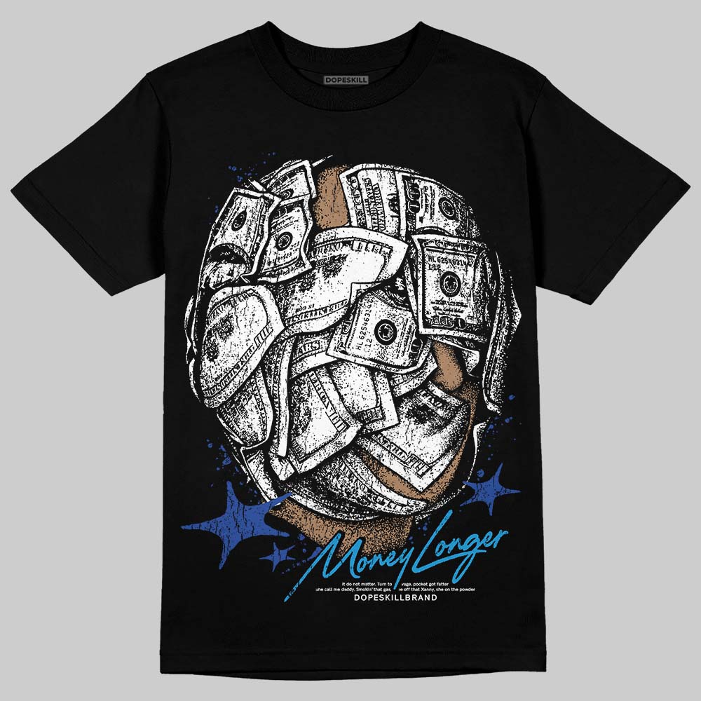Royal Blue Sneakers DopeSkill T-Shirt Money Longer Graphic Streetwear - black