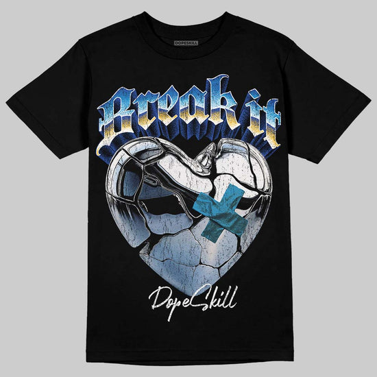 Royal Blue Sneakers DopeSkill T-Shirt Break It Graphic Streetwear - Black