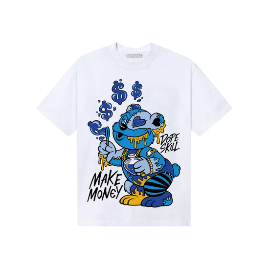 Royal Blue Sneakers DopeSkill T-Shirt Make Money Graphic Streetwear - White