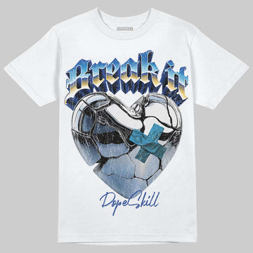Royal Blue Sneakers DopeSkill T-Shirt Break It Graphic Streetwear - White