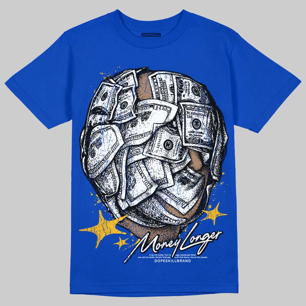 Royal Blue Sneakers DopeSkill T-Shirt Money Longer Graphic Streetwear - Royal