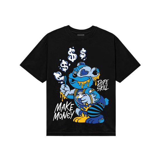 Royal Blue Sneakers DopeSkill T-Shirt Make Money Graphic Streetwear - Black