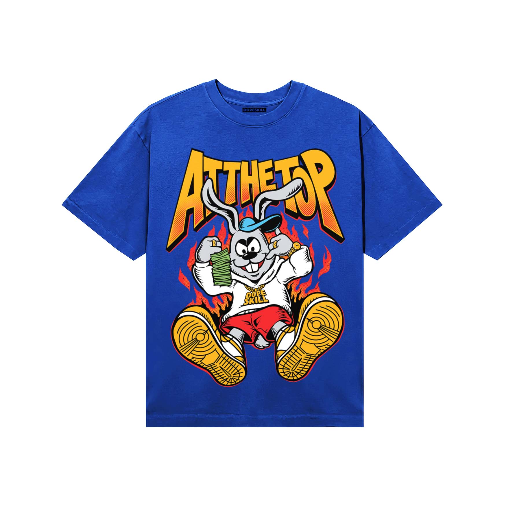 Royal Blue Sneakers DopeSkill T-Shirt At The Top Graphic Streetwear - royal