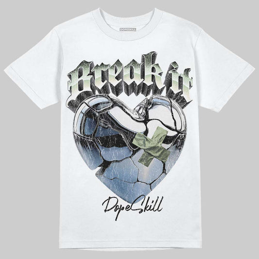 Jordan 4 WMNS “Seafoam” (2025) DopeSkill T-Shirt Break It Graphic Streetwear - White