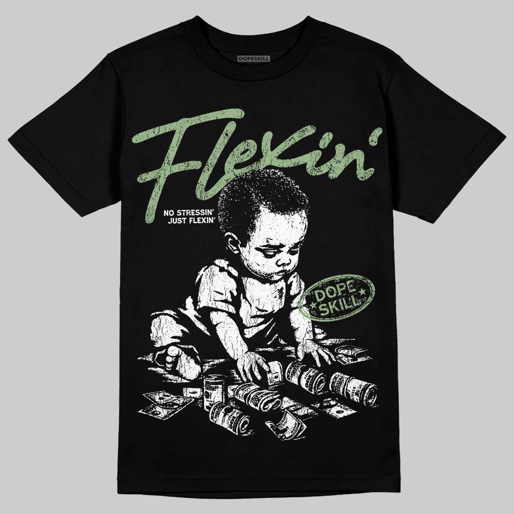 Jordan 4 Retro “Seafoam” DopeSkill T-Shirt Flexin' Graphic Streetwear - Black