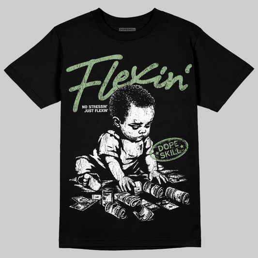 Jordan 4 Retro “Seafoam” DopeSkill T-Shirt Flexin' Graphic Streetwear - Black