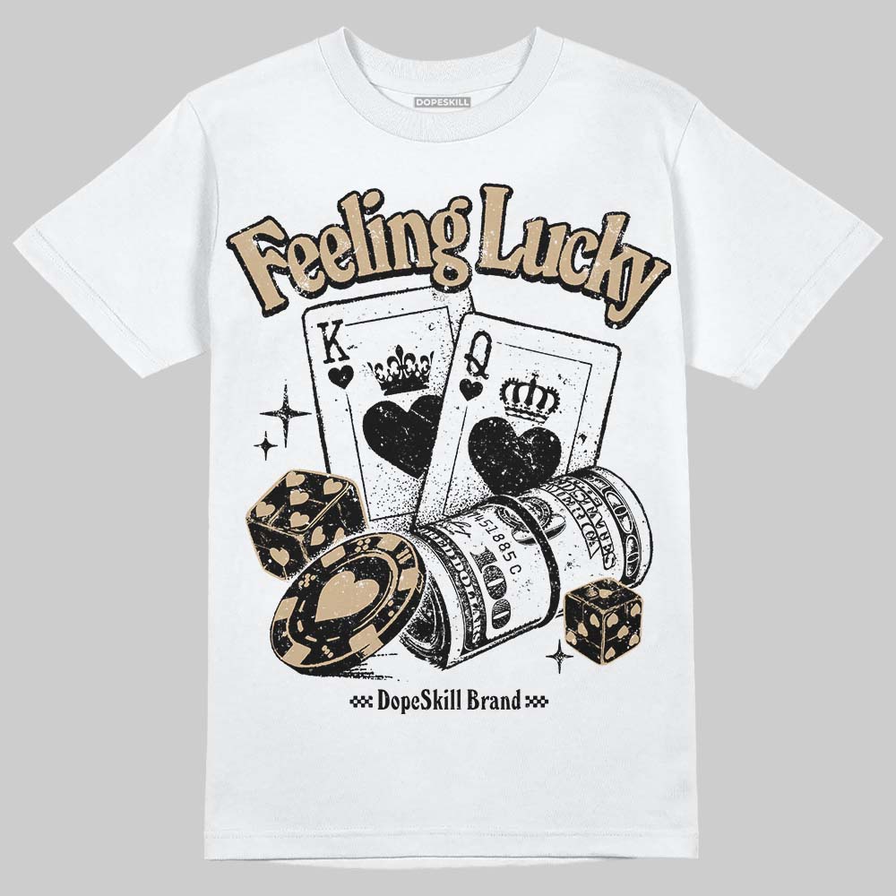 TAN Sneakers DopeSkill T-Shirt Feeling Lucky Graphic Streetwear - White