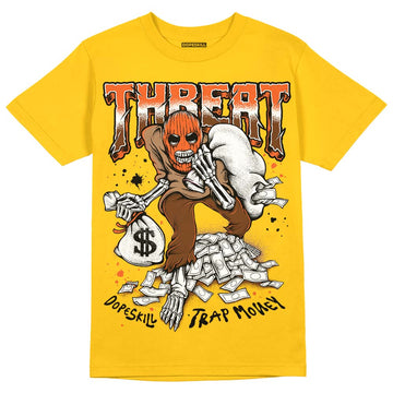 Yellow Sneakers DopeSkill Gold T-Shirt Threat Graphic Streetwear