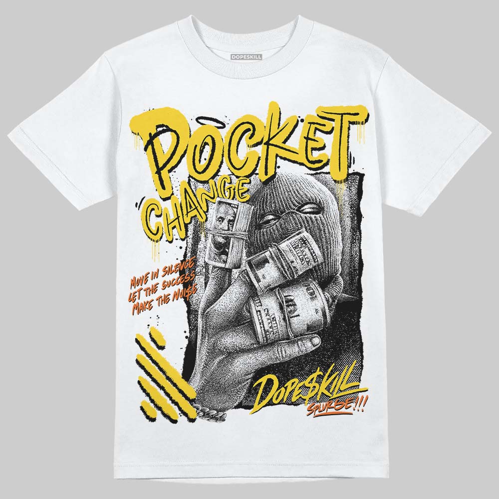 Jordan 4 Thunder DopeSkill T-Shirt Pocket Change Graphic Streetwear - White
