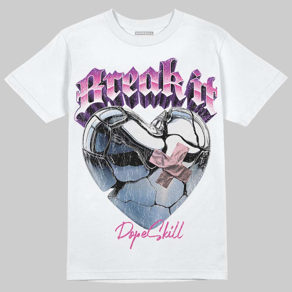 Dunk Low GS 'Triple Pink' DopeSkill T-Shirt Break It Graphic Streetwear - White