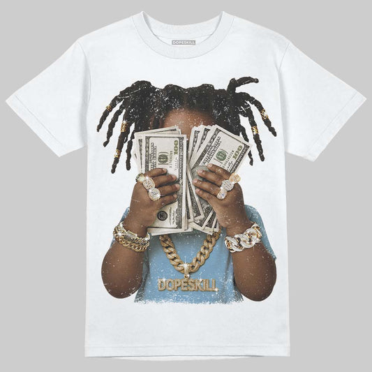 University Blue Sneakers DopeSkill T-Shirt Rich Youth Graphic Streetwear - White