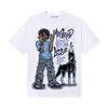 University Blue Sneakers DopeSkill T-Shirt My Grind Won't Let Me Lose Graphic Streetwear - White