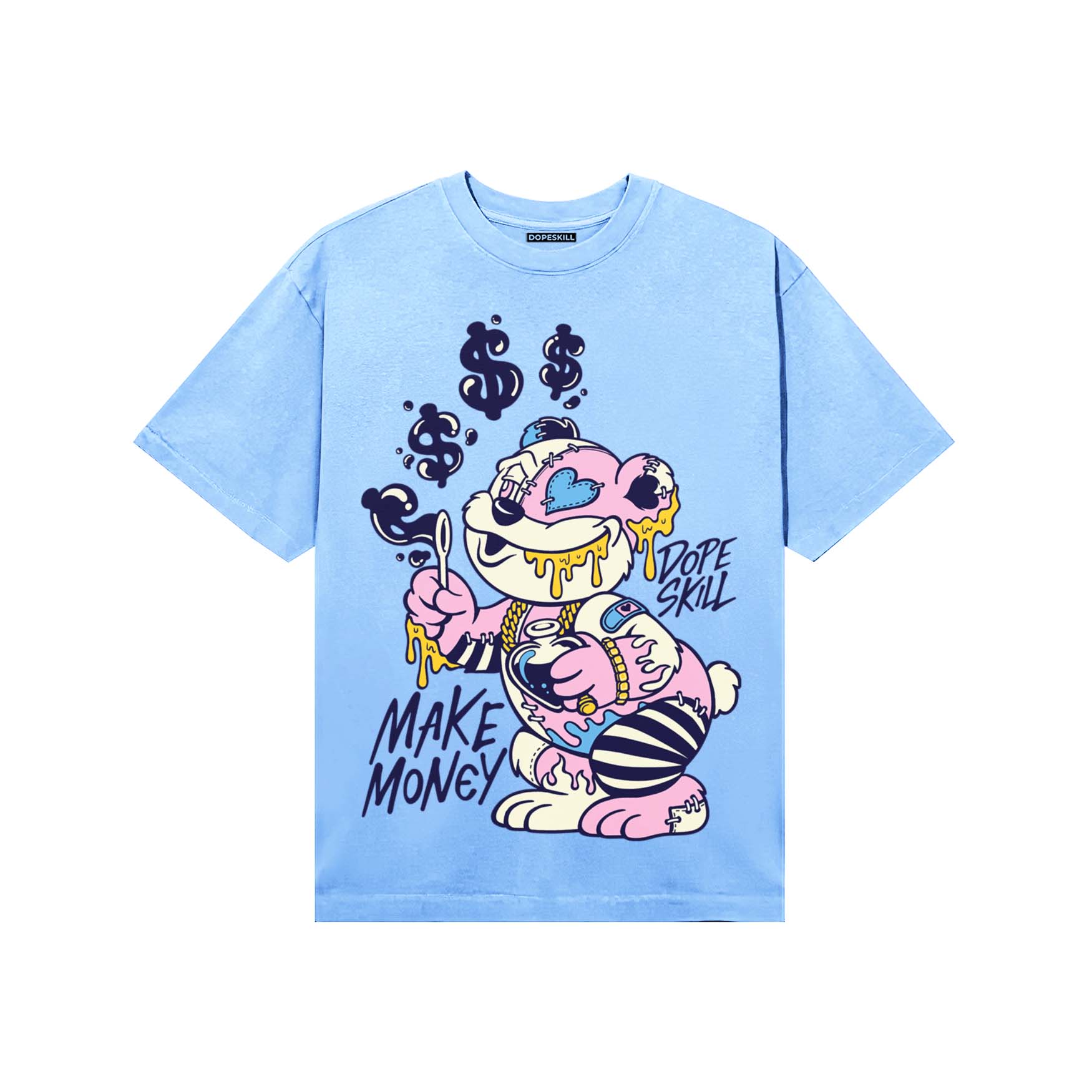 University Blue Sneakers DopeSkill T-Shirt Make Money Graphic Streetwear - carolina Blue