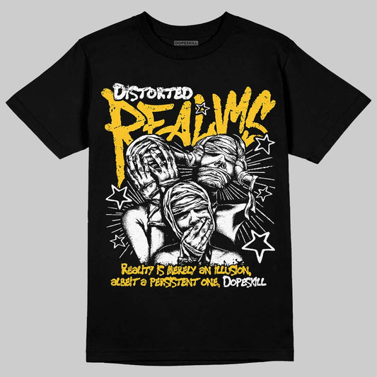 Yellow Sneakers DopeSkill T-Shirt Distorted Realms Graphic Streetwear - black