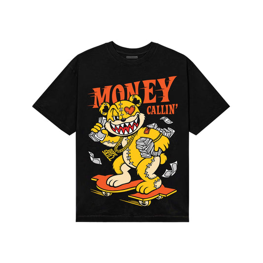 Yellow Sneakers DopeSkill T-Shirt Money Callin' Graphic Streetwear - Black