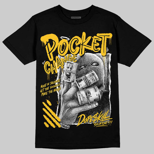 Yellow Sneakers DopeSkill T-Shirt Pocket Change Graphic Streetwear - Black