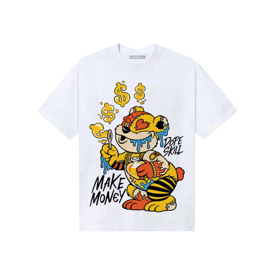 Yellow Sneakers DopeSkill T-Shirt Make Money Graphic Streetwear - White