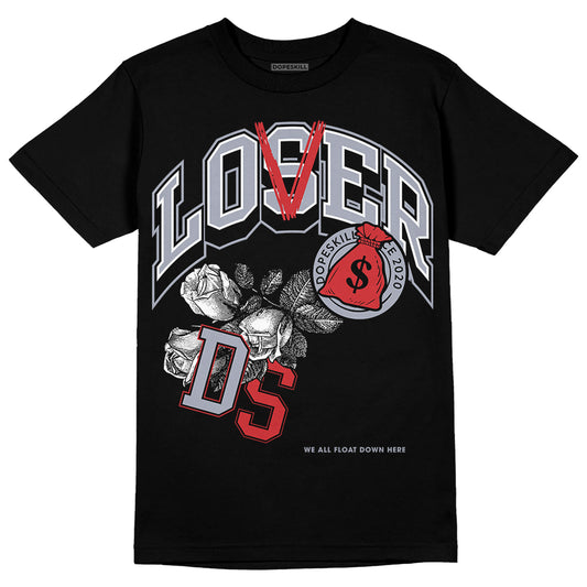 Jordan 4 “Bred Reimagined” DopeSkill T-Shirt Loser Lover Graphic Streetwear - Black