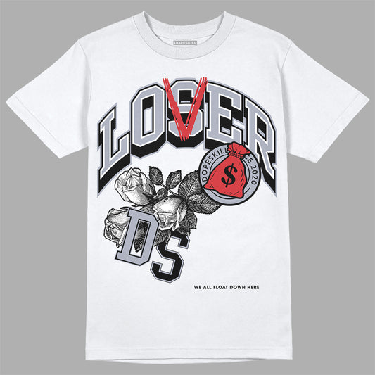 Jordan 4 “Bred Reimagined” DopeSkill T-Shirt Loser Lover Graphic Streetwear - White 