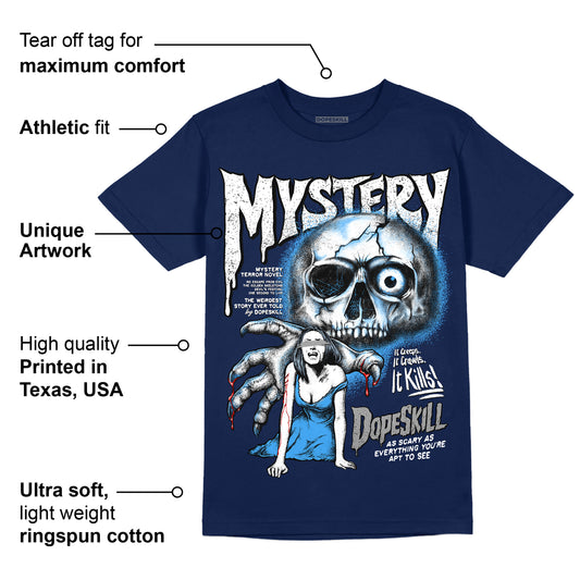 Midnight Navy 3s DopeSkill Navy T-shirt Mystery Ghostly Grasp Graphic