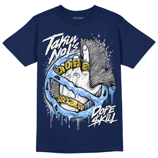 Jordan 5 Midnight Navy DopeSkill Navy T-Shirt Takin No L's Graphic Streetwear