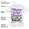 Field Purple 12s DopeSkill T-Shirt Money Is Our Motive Typo Graphic
