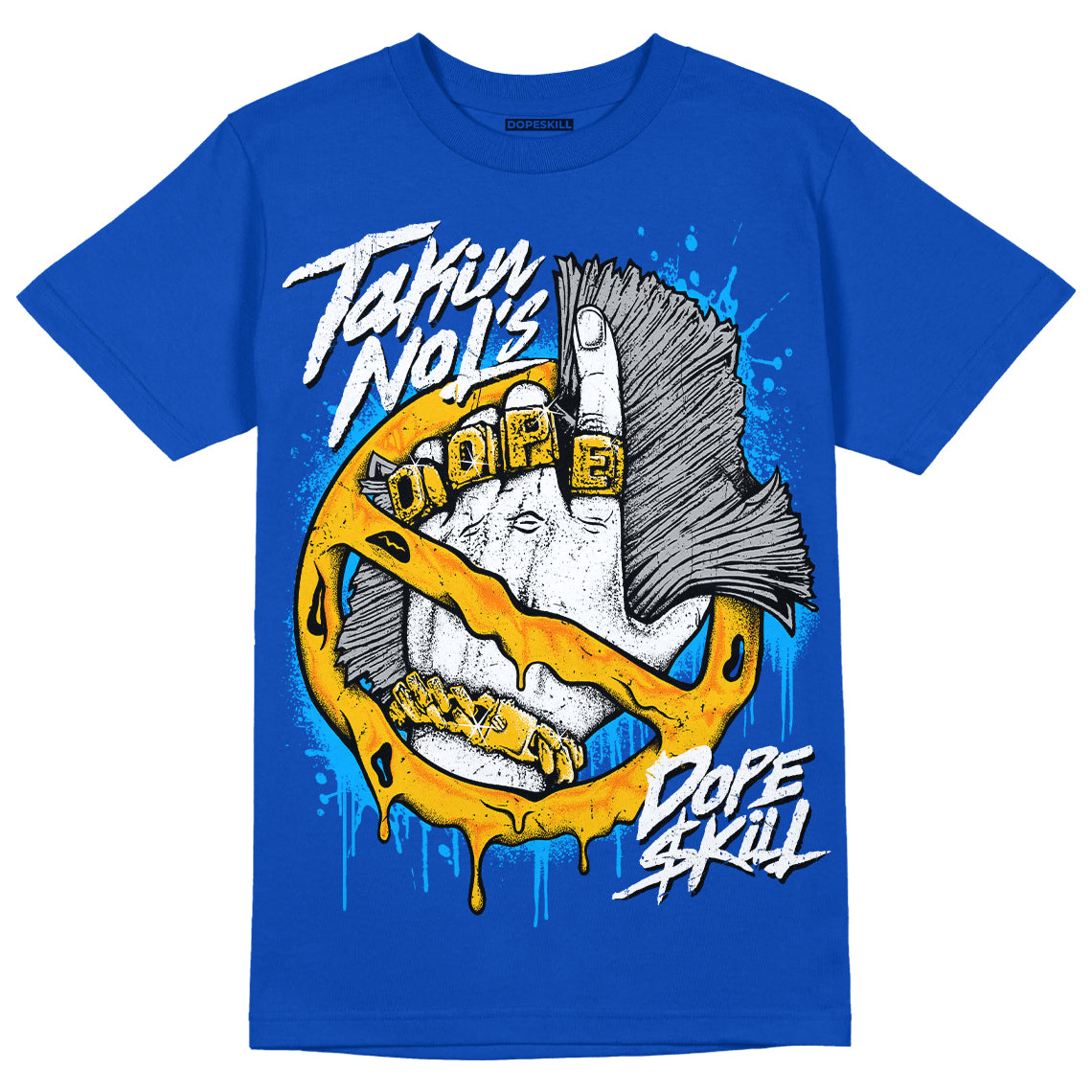 Royal Blue Sneakers DopeSkill Royal Blue T-shirt Takin No L's Graphic Streetwear