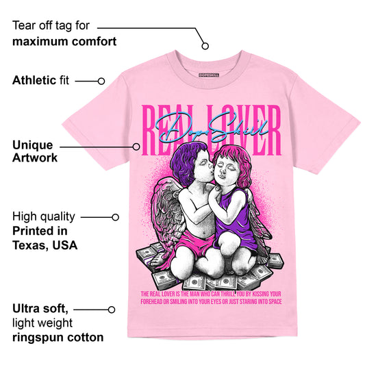 Pink Collection DopeSkill Pink T-shirt Real Lover Graphic