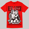 Jordan 4 Red Thunder DopeSkill Red T-Shirt Real Lover Graphic Streetwear
