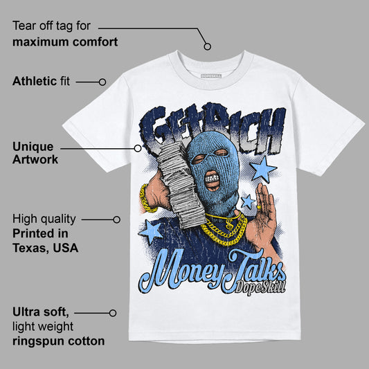 Midnight Navy 5s DopeSkill T-Shirt Get Rich Graphic